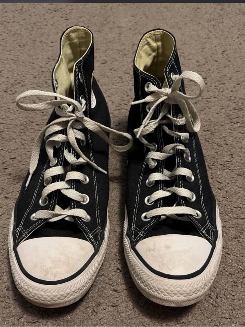 Converse Black High Top Sneakers with White Accents